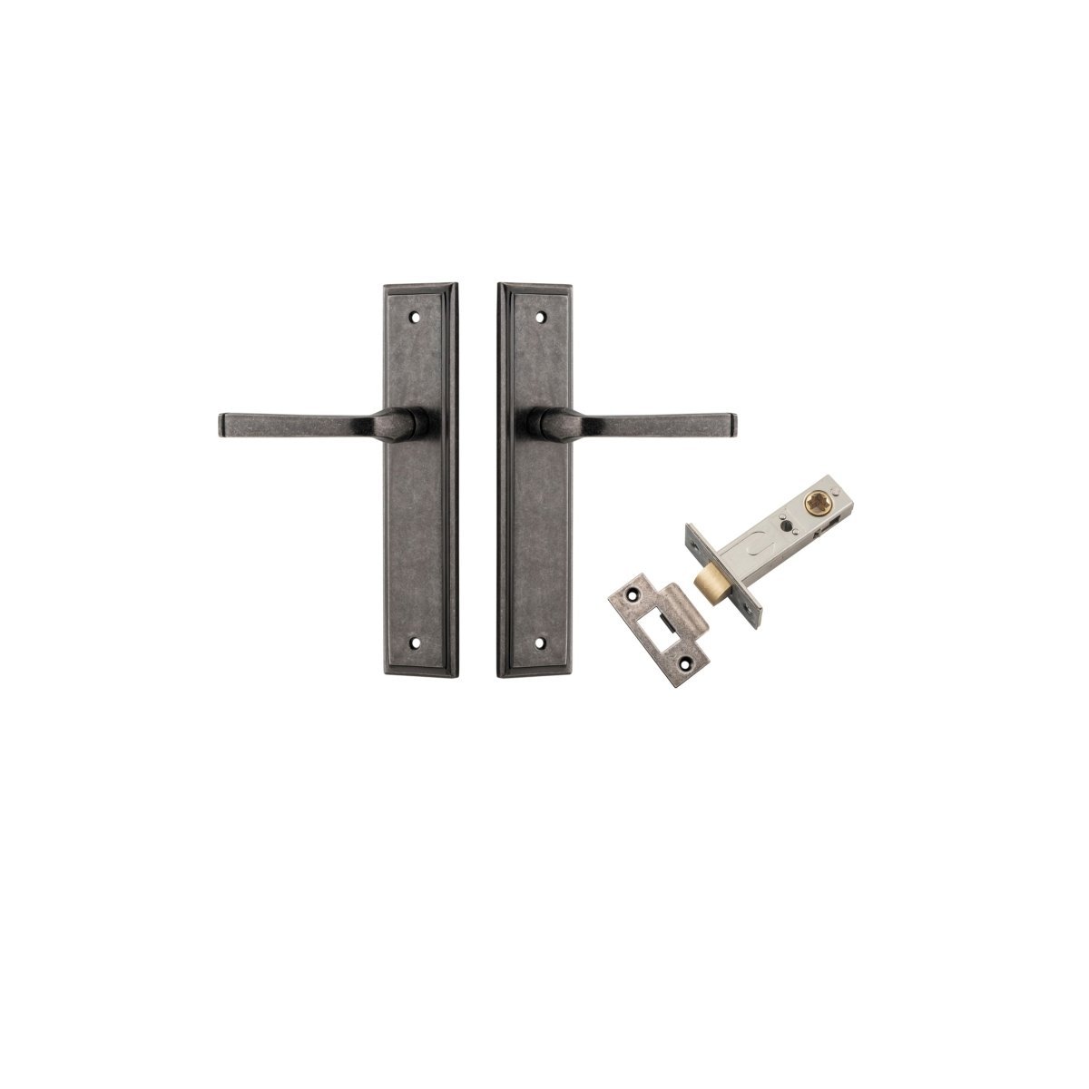 IVER Annecy Solid Brass Stepped Door Handle – Multiple Finishes Available - Entry - Point - 13744KPASS60 - Iver