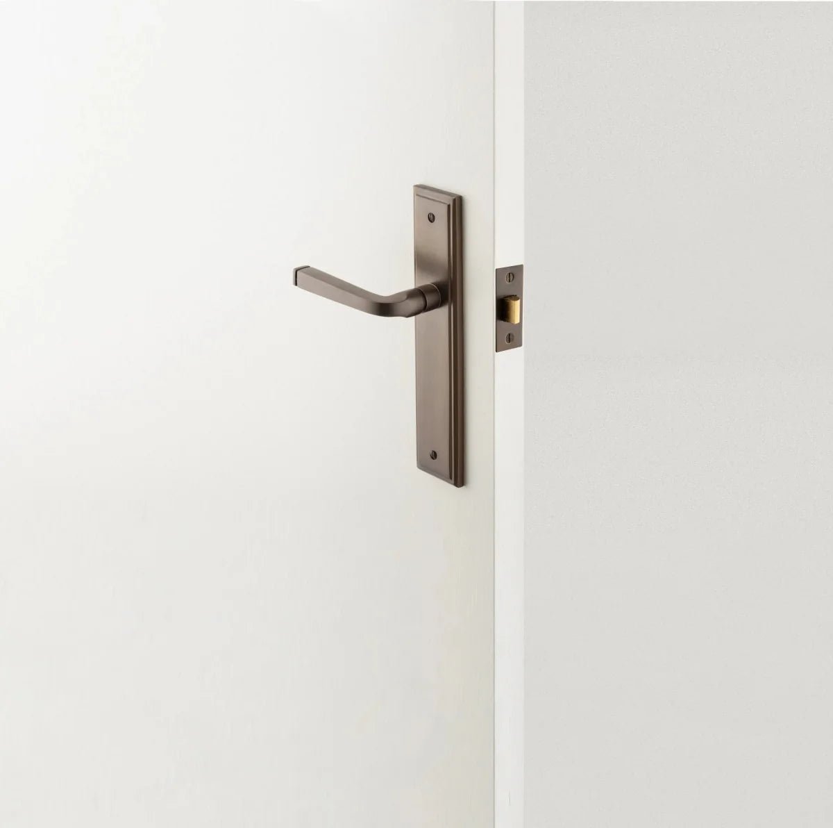 IVER Annecy Solid Brass Stepped Door Handle – Multiple Finishes Available - Entry - Point - 15244 - Iver