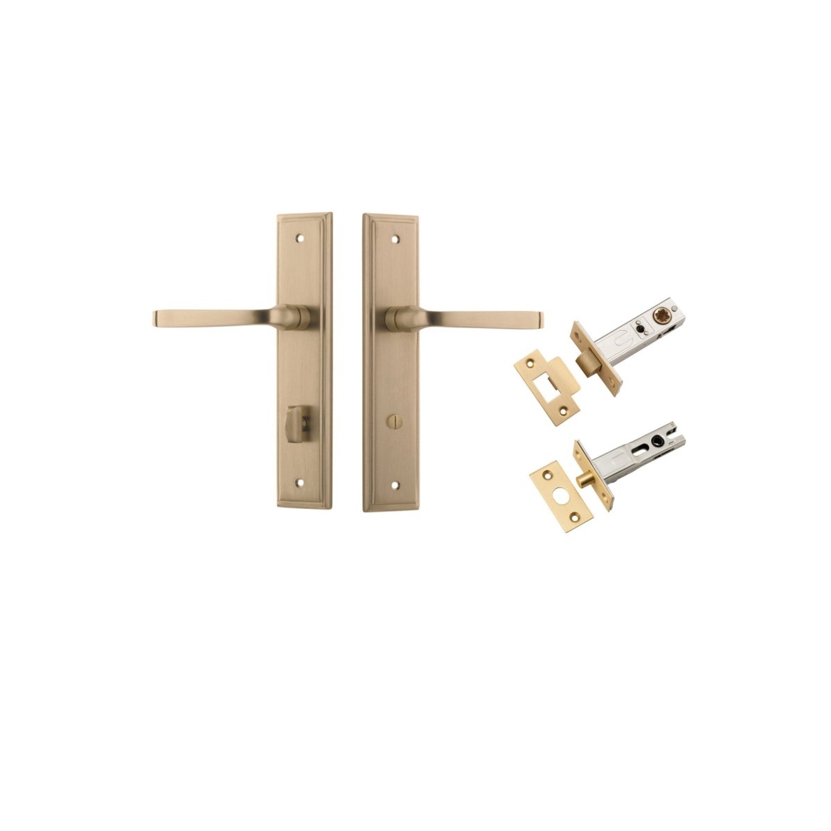 IVER Annecy Solid Brass Stepped Door Handle – Multiple Finishes Available - Entry - Point - 15244KPRIV60 - Iver