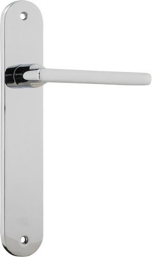 IVER Baltimore Solid Brass Oval Plate Door Handle – Multiple Finishes Available - Entry - Point - 11726 - Iver