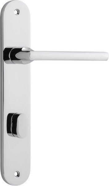 IVER Baltimore Solid Brass Oval Plate Door Handle – Multiple Finishes Available - Entry - Point - 11726P85 - Iver
