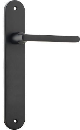 IVER Baltimore Solid Brass Oval Plate Door Handle – Multiple Finishes Available - Entry - Point - 12726 - Iver