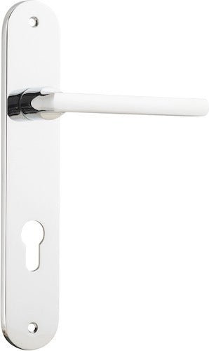 IVER Baltimore Solid Brass Oval Plate Door Handle – Multiple Finishes Available - Entry - Point - 12726KENTR60KK - Iver
