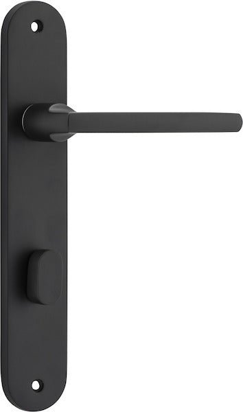 IVER Baltimore Solid Brass Oval Plate Door Handle – Multiple Finishes Available - Entry - Point - 12726P85 - Iver