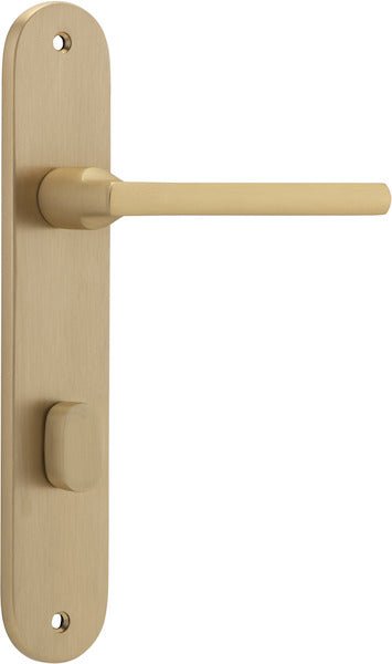 IVER Baltimore Solid Brass Oval Plate Door Handle – Multiple Finishes Available - Entry - Point - 15226P85 - Iver
