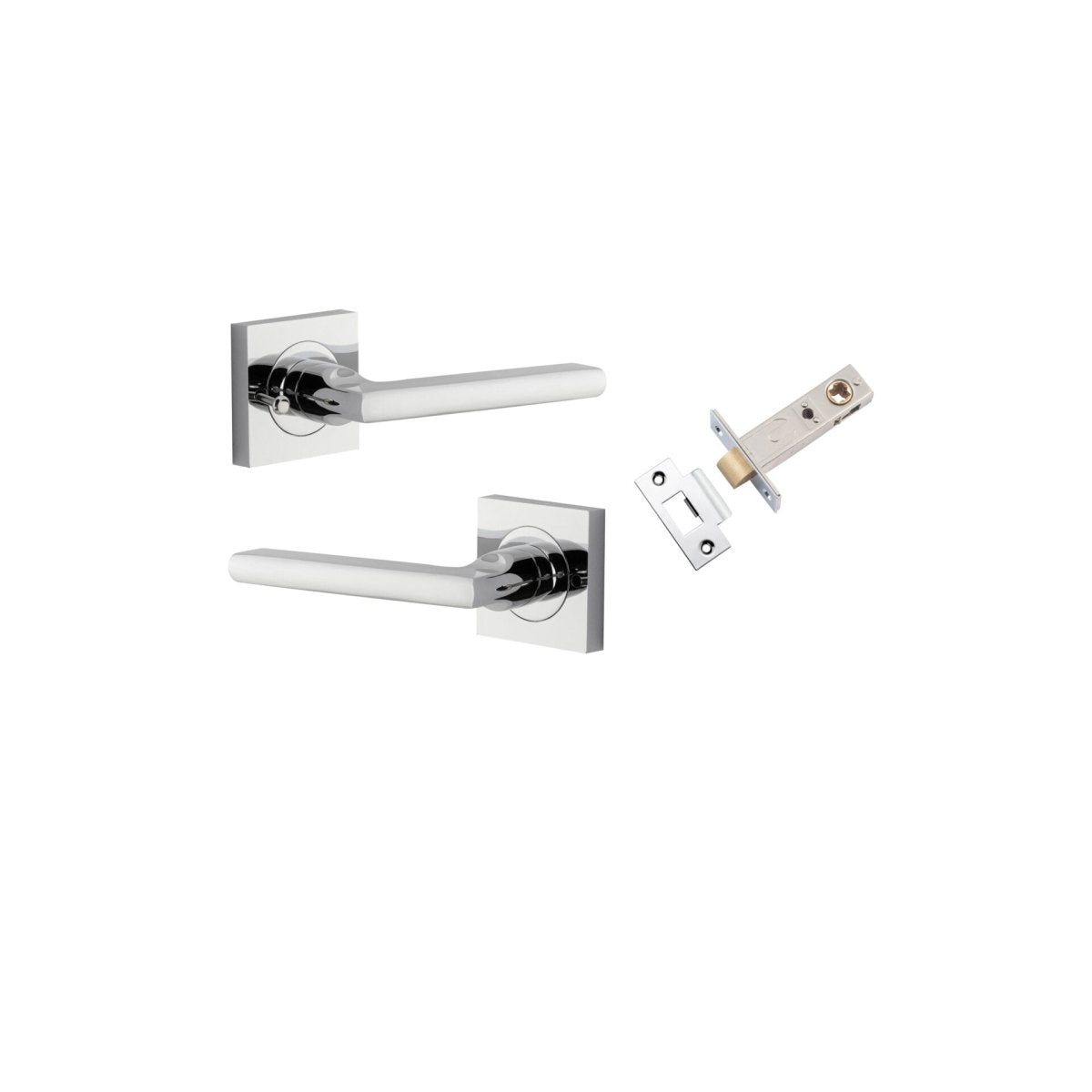 IVER Baltimore Solid Brass Square Rose Door Handle – Multiple Finishes Available - Entry - Point - 0274KIBPRIV60 - Iver