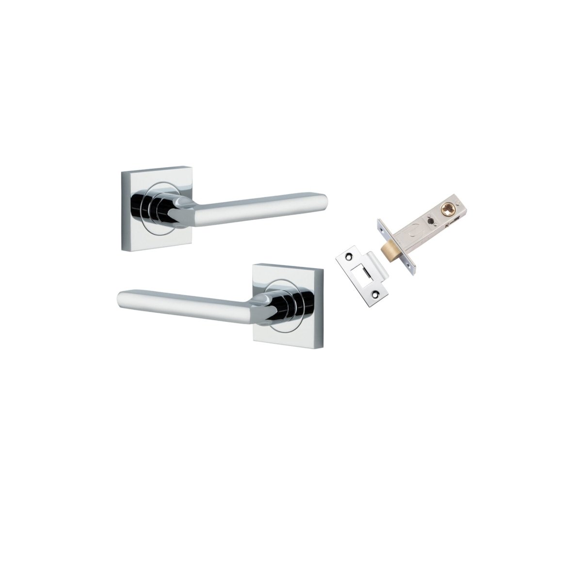 IVER Baltimore Solid Brass Square Rose Door Handle – Multiple Finishes Available - Entry - Point - 0274KPASS60 - Iver