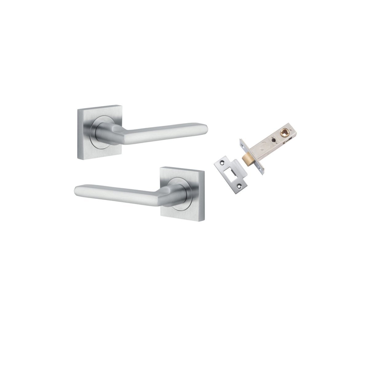 IVER Baltimore Solid Brass Square Rose Door Handle – Multiple Finishes Available - Entry - Point - 0275KPASS60 - Iver