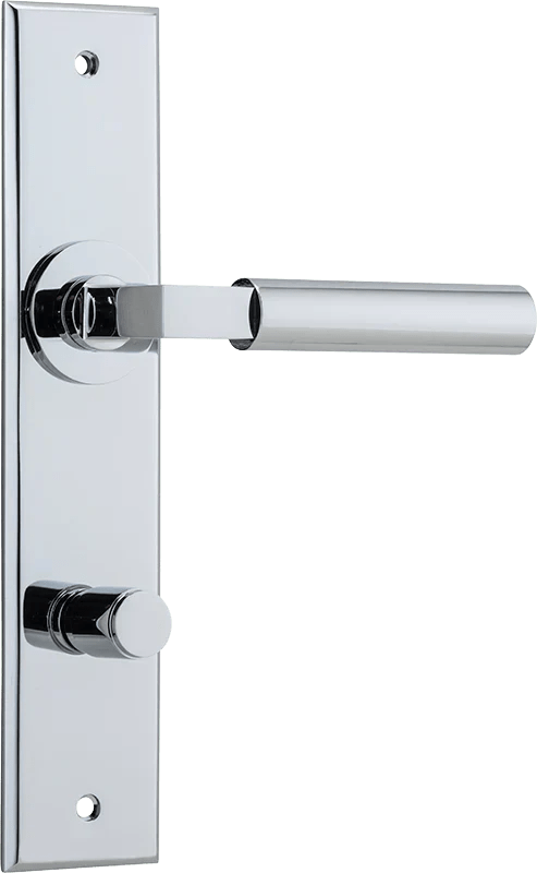 IVER Berlin Solid Brass Chamfered Plate Door Handle – Multiple Finishes Available - Entry - Point - 11794P85 - Iver