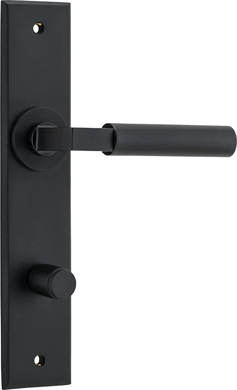 IVER Berlin Solid Brass Chamfered Plate Door Handle – Multiple Finishes Available - Entry - Point - 12794P85 - Iver
