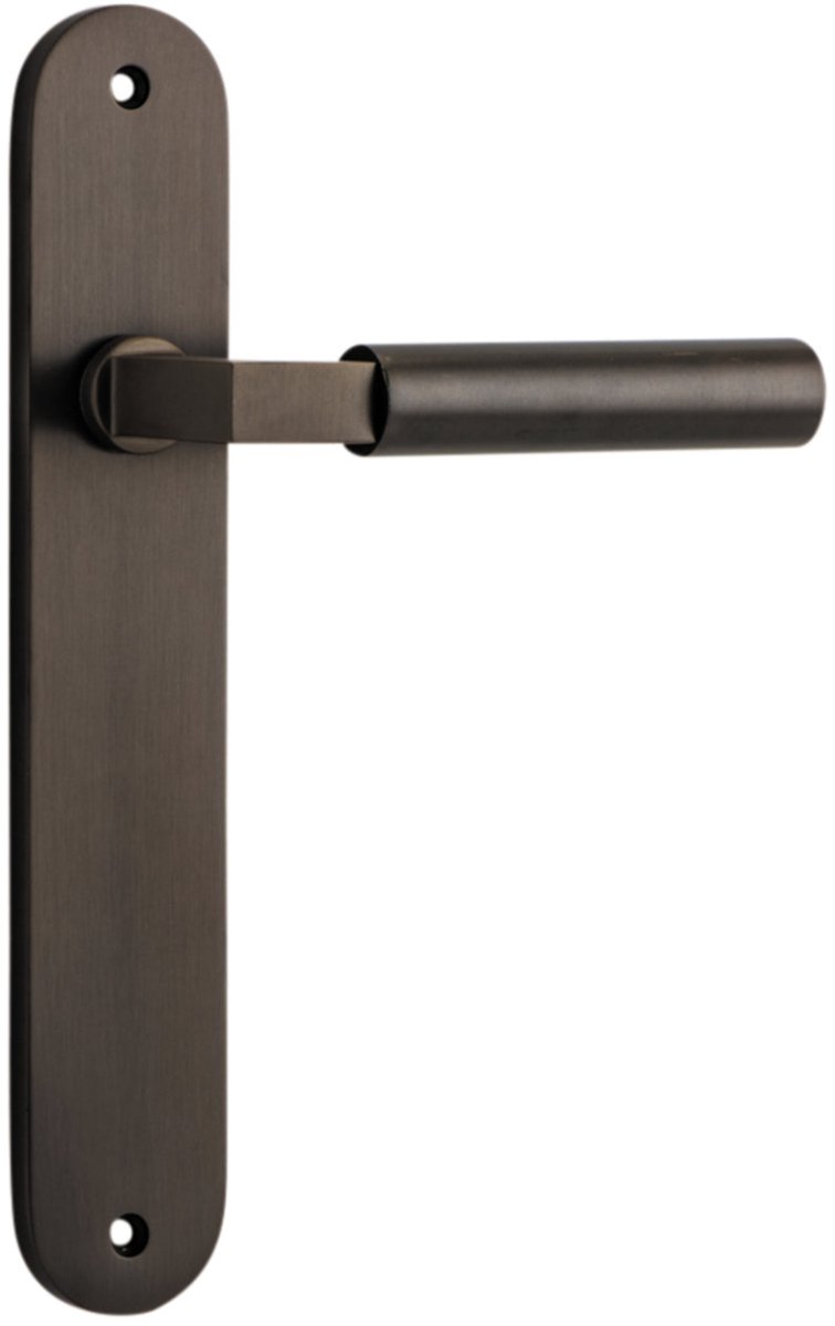 IVER Berlin Solid Brass Oval Plate Door Handle – Multiple Finishes Available - Entry - Point - 10766 - Iver