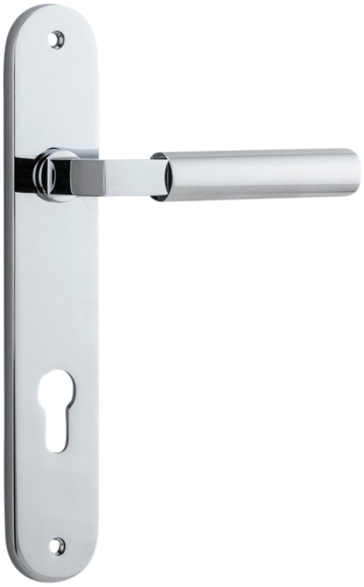 IVER Berlin Solid Brass Oval Plate Door Handle – Multiple Finishes Available - Entry - Point - 11766E85 - Iver