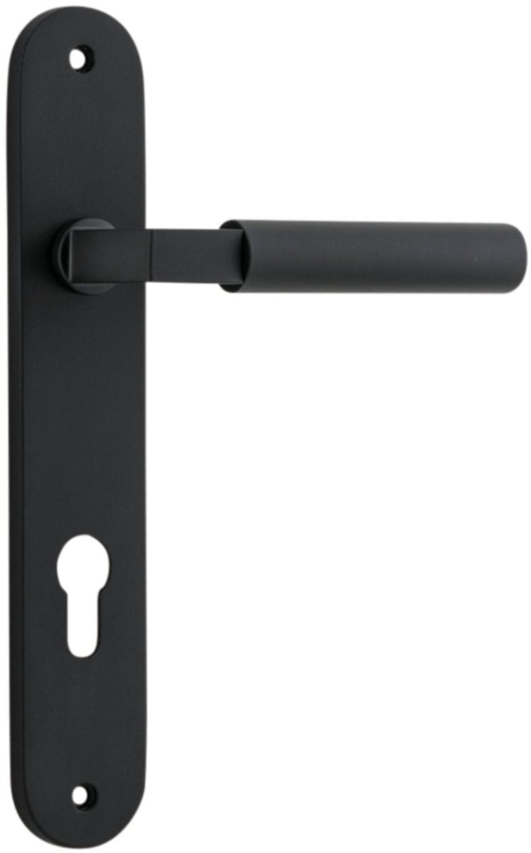 IVER Berlin Solid Brass Oval Plate Door Handle – Multiple Finishes Available - Entry - Point - 12766E85 - Iver