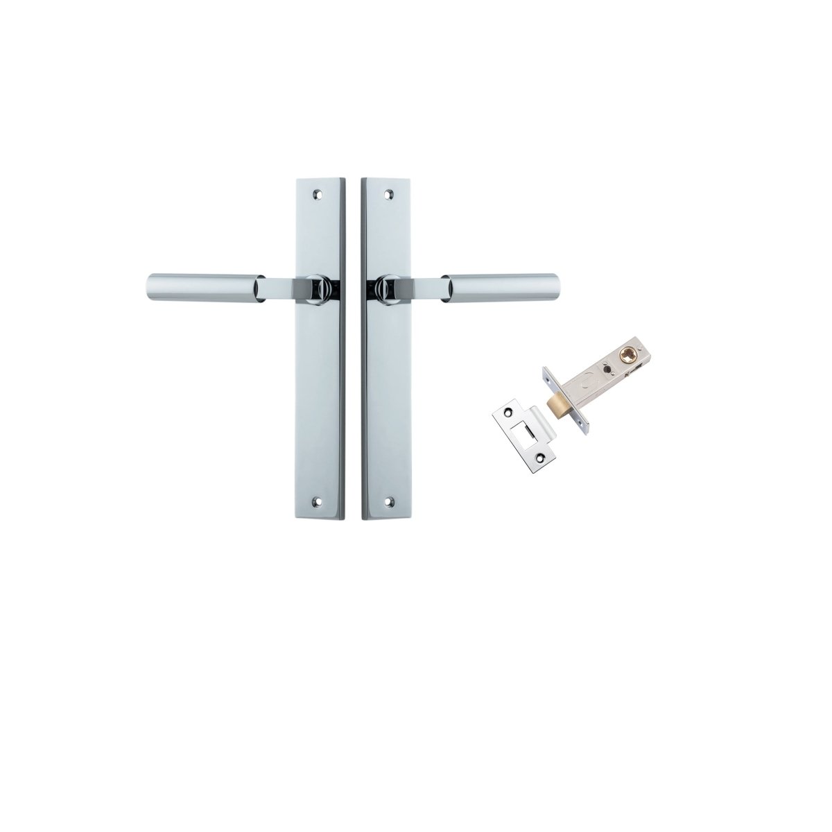 IVER Berlin Solid Brass Rectangular Backplate Door Handle – Multiple Finishes Available - Entry - Point - 11750KPASS60 - Iver