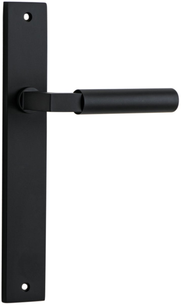 IVER Berlin Solid Brass Rectangular Backplate Door Handle – Multiple Finishes Available - Entry - Point - 12750 - Iver