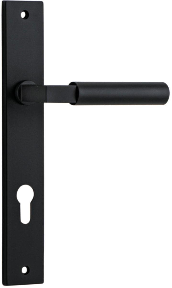 IVER Berlin Solid Brass Rectangular Backplate Door Handle – Multiple Finishes Available - Entry - Point - 12750E85 - Iver