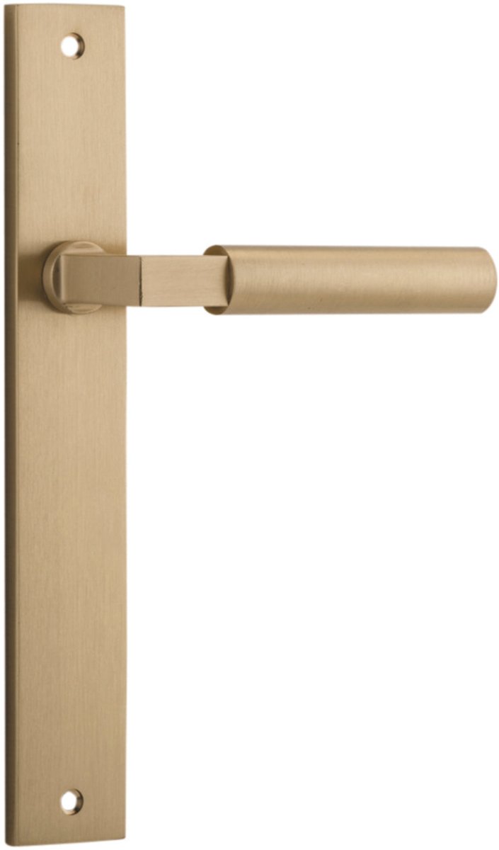 IVER Berlin Solid Brass Rectangular Backplate Door Handle – Multiple Finishes Available - Entry - Point - 15250 - Iver