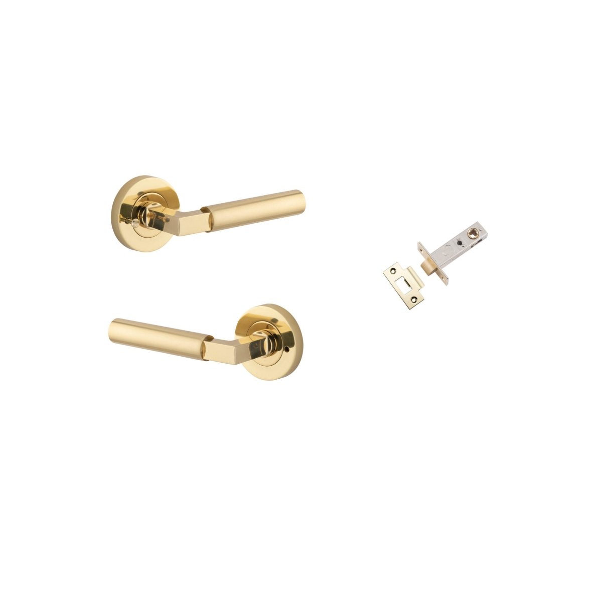 IVER Berlin Solid Brass Round Rose Door Handle – Multiple Finishes Available - Entry - Point - 0340KIBPRIV60 - Iver