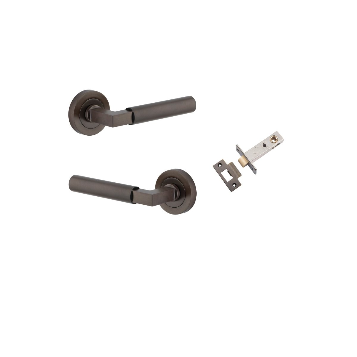 IVER Berlin Solid Brass Round Rose Door Handle – Multiple Finishes Available - Entry - Point - 0341KPASS60 - Iver