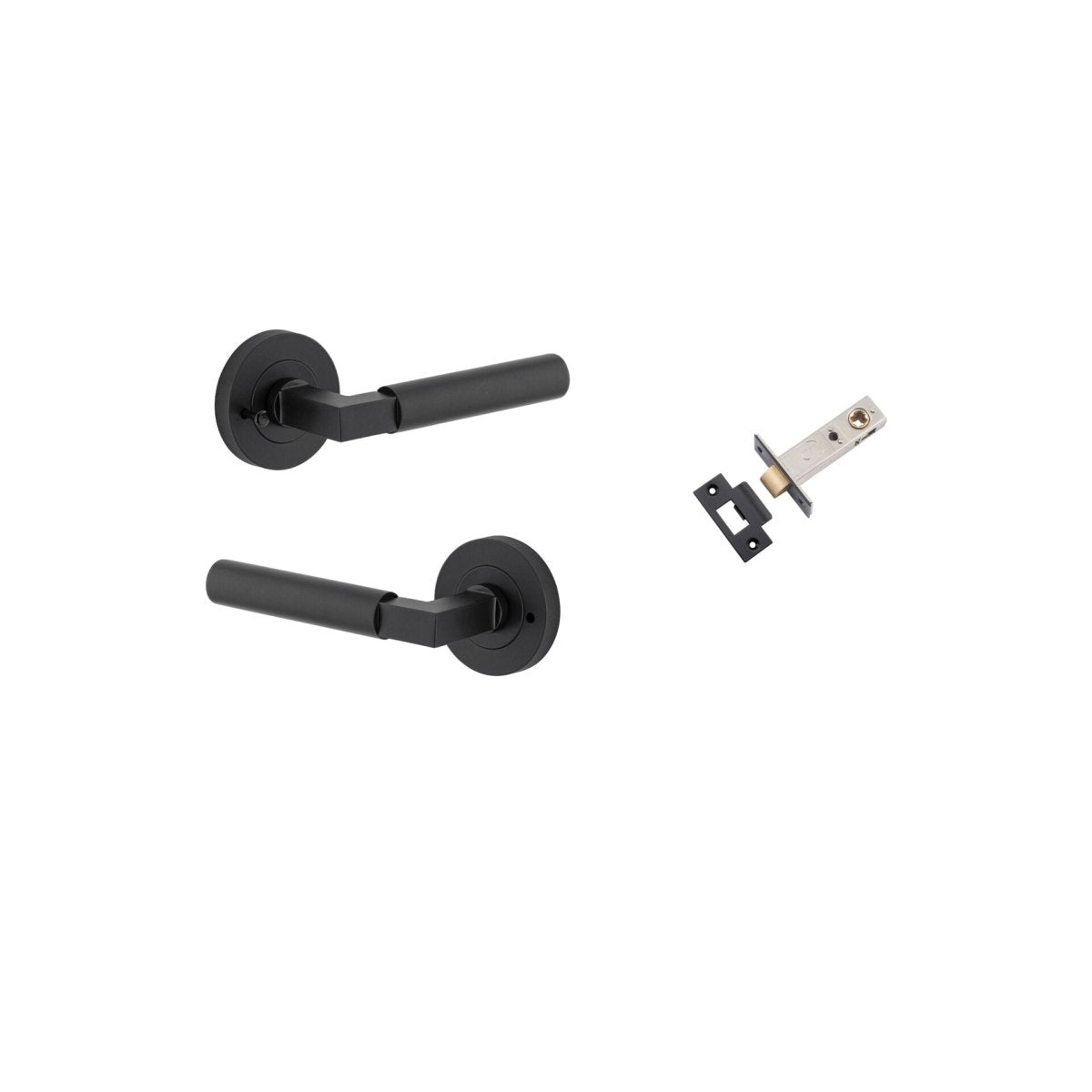 IVER Berlin Solid Brass Round Rose Door Handle – Multiple Finishes Available - Entry - Point - 0343KIBPRIV60 - Iver