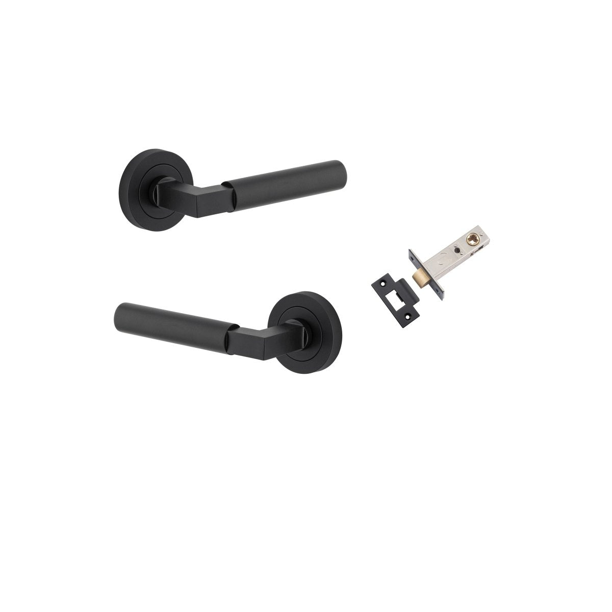 IVER Berlin Solid Brass Round Rose Door Handle – Multiple Finishes Available - Entry - Point - 0343KPASS60 - Iver