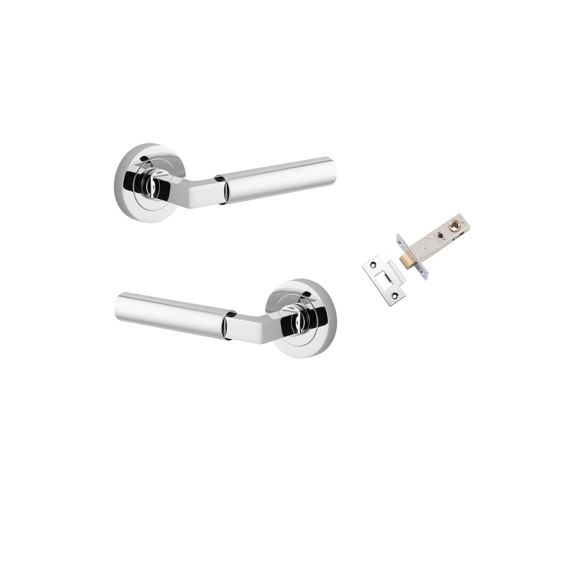 IVER Berlin Solid Brass Round Rose Door Handle – Multiple Finishes Available - Entry - Point - 0344KPASS60 - Iver