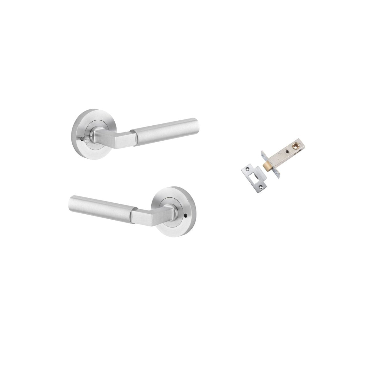 IVER Berlin Solid Brass Round Rose Door Handle – Multiple Finishes Available - Entry - Point - 0345KIBPRIV60 - Iver