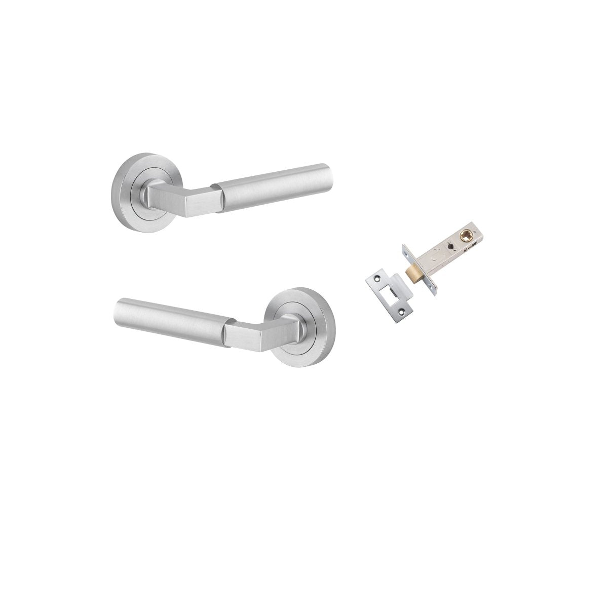 IVER Berlin Solid Brass Round Rose Door Handle – Multiple Finishes Available - Entry - Point - 0345KPASS60 - Iver