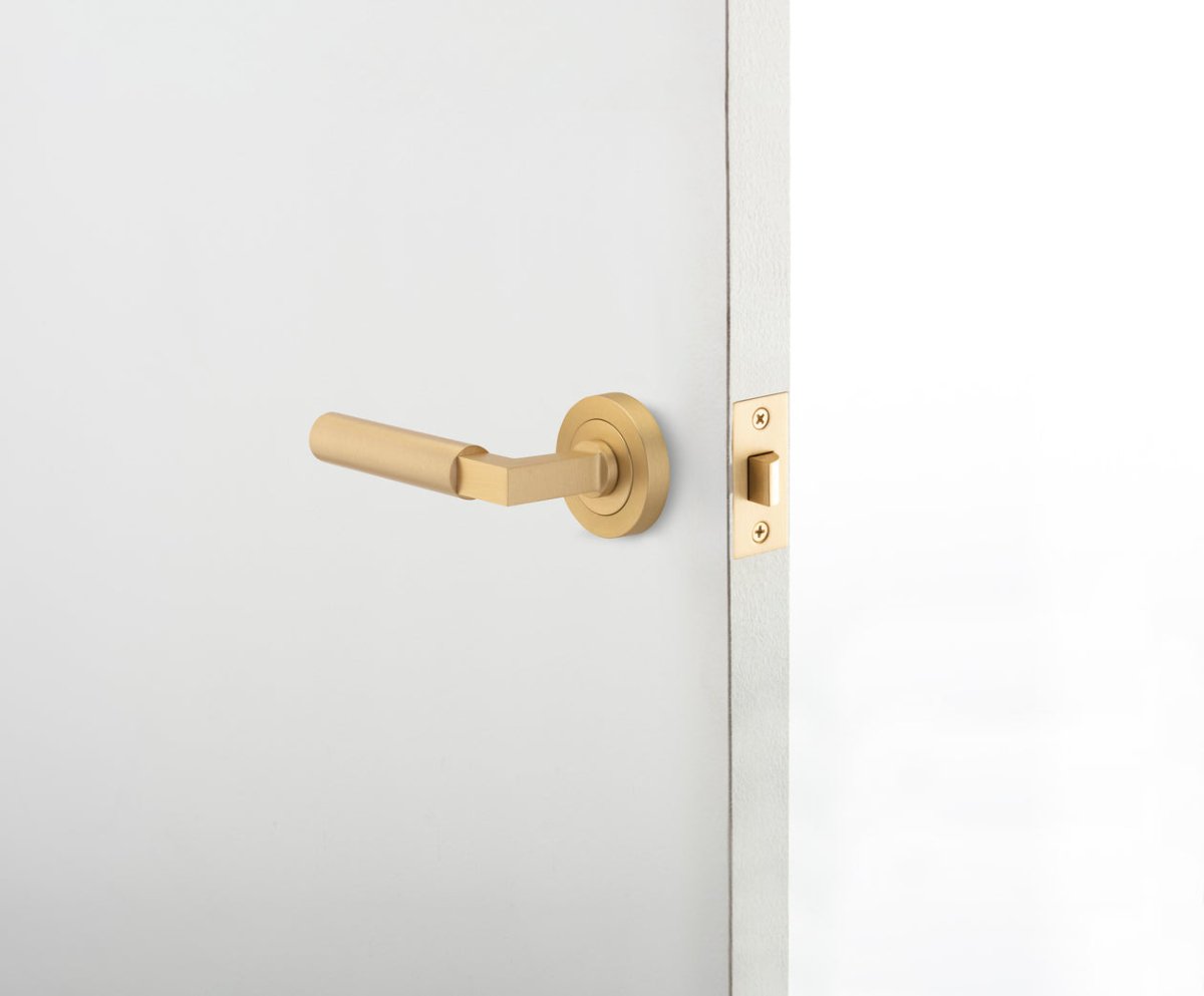 IVER Berlin Solid Brass Round Rose Door Handle – Multiple Finishes Available - Entry - Point - 0453 - Iver