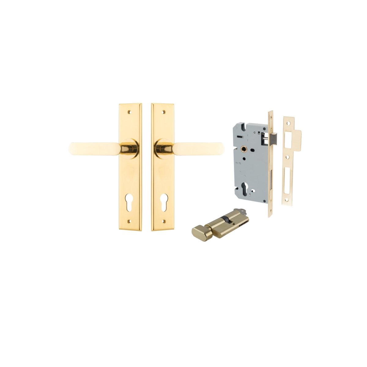 IVER Bronte Lever on Chamfered Backplate – Multiple Finishes Available - Entry - Point - 10284KENTR60KT - Iver