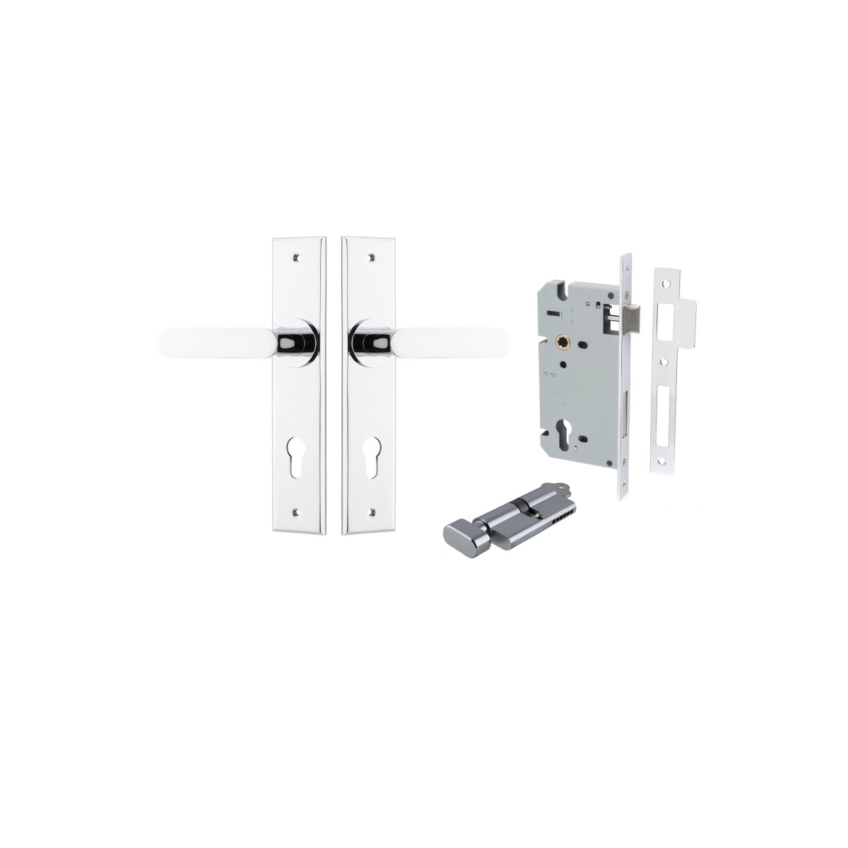 IVER Bronte Lever on Chamfered Backplate – Multiple Finishes Available - Entry - Point - 11784KENTR60KT - Iver