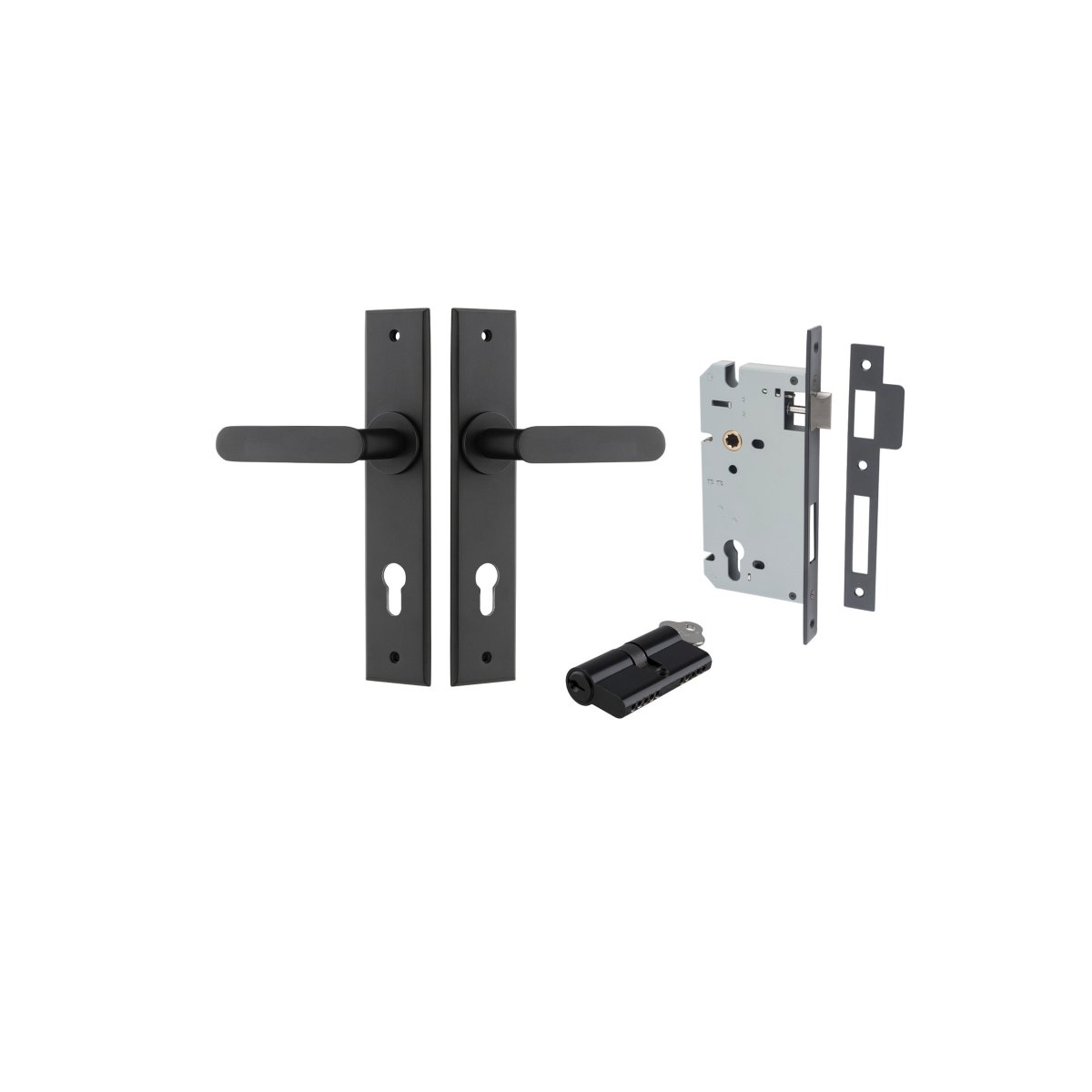 IVER Bronte Lever on Chamfered Backplate – Multiple Finishes Available - Entry - Point - 12784KENTR60KK - Iver