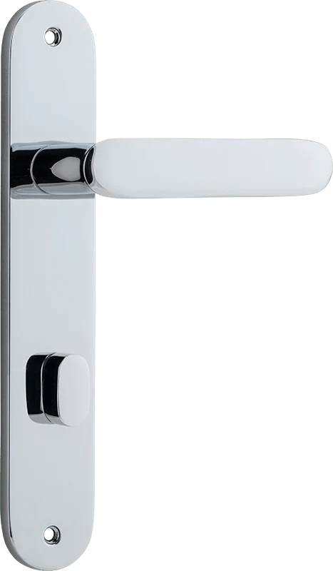 IVER Bronte Solid Brass Oval Plate Door Handle – Multiple Finishes Available - Entry - Point - 11764P85 - Iver