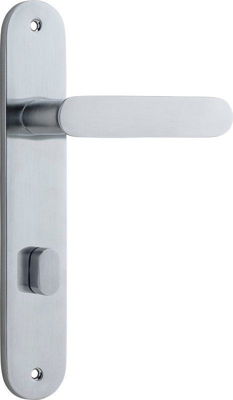 IVER Bronte Solid Brass Oval Plate Door Handle – Multiple Finishes Available - Entry - Point - 12264P85 - Iver