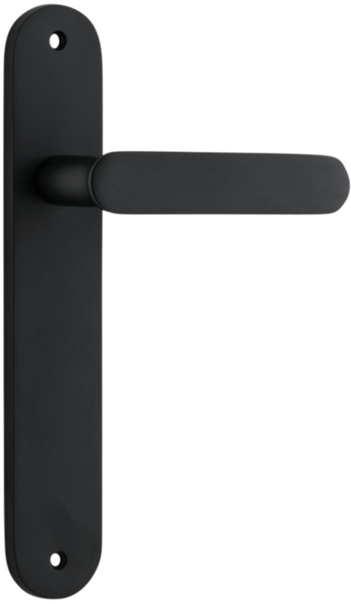 IVER Bronte Solid Brass Oval Plate Door Handle – Multiple Finishes Available - Entry - Point - 12764 - Iver