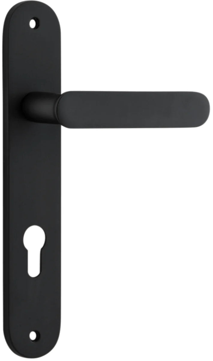 IVER Bronte Solid Brass Oval Plate Door Handle – Multiple Finishes Available - Entry - Point - 12764E85 - Iver
