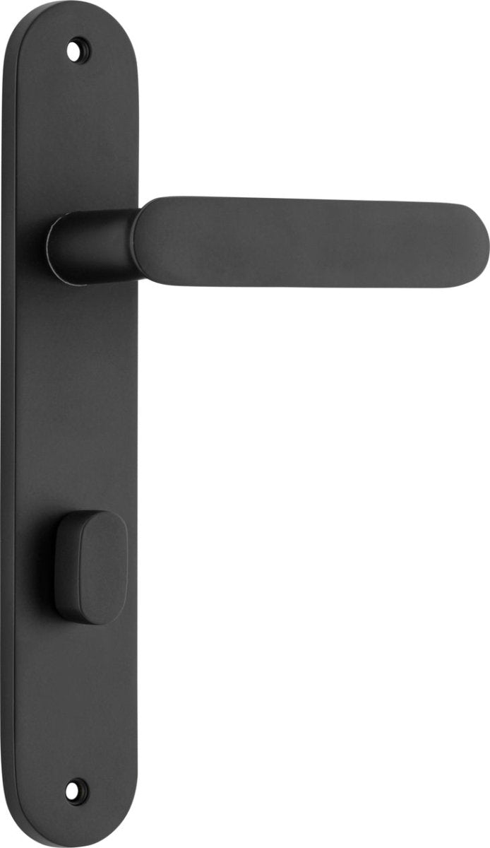 IVER Bronte Solid Brass Oval Plate Door Handle – Multiple Finishes Available - Entry - Point - 12764P85 - Iver
