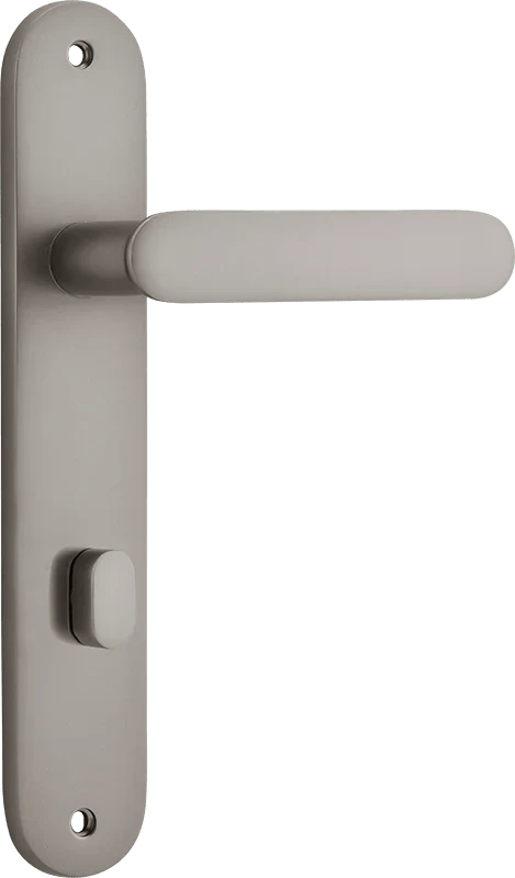 IVER Bronte Solid Brass Oval Plate Door Handle – Multiple Finishes Available - Entry - Point - 14764P85 - Iver