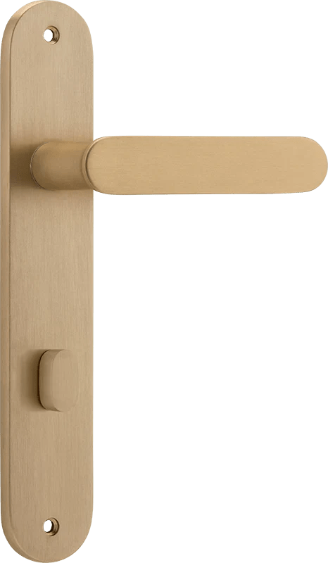 IVER Bronte Solid Brass Oval Plate Door Handle – Multiple Finishes Available - Entry - Point - 15264P85 - Iver