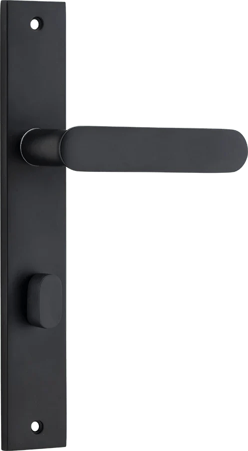 IVER Bronte Solid Brass Rectangular Backplate Door Handle – Multiple Finishes Available - Entry - Point - 12748P85 - Iver