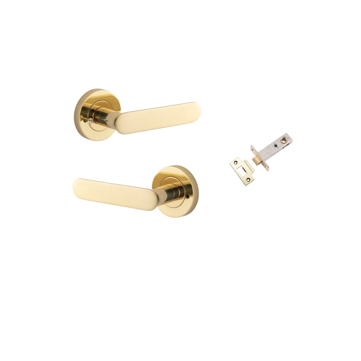 IVER Bronte Solid Brass Round Rose Door Handle – Multiple Finishes Available - Entry - Point - 0330KIBPRIV60 - Iver