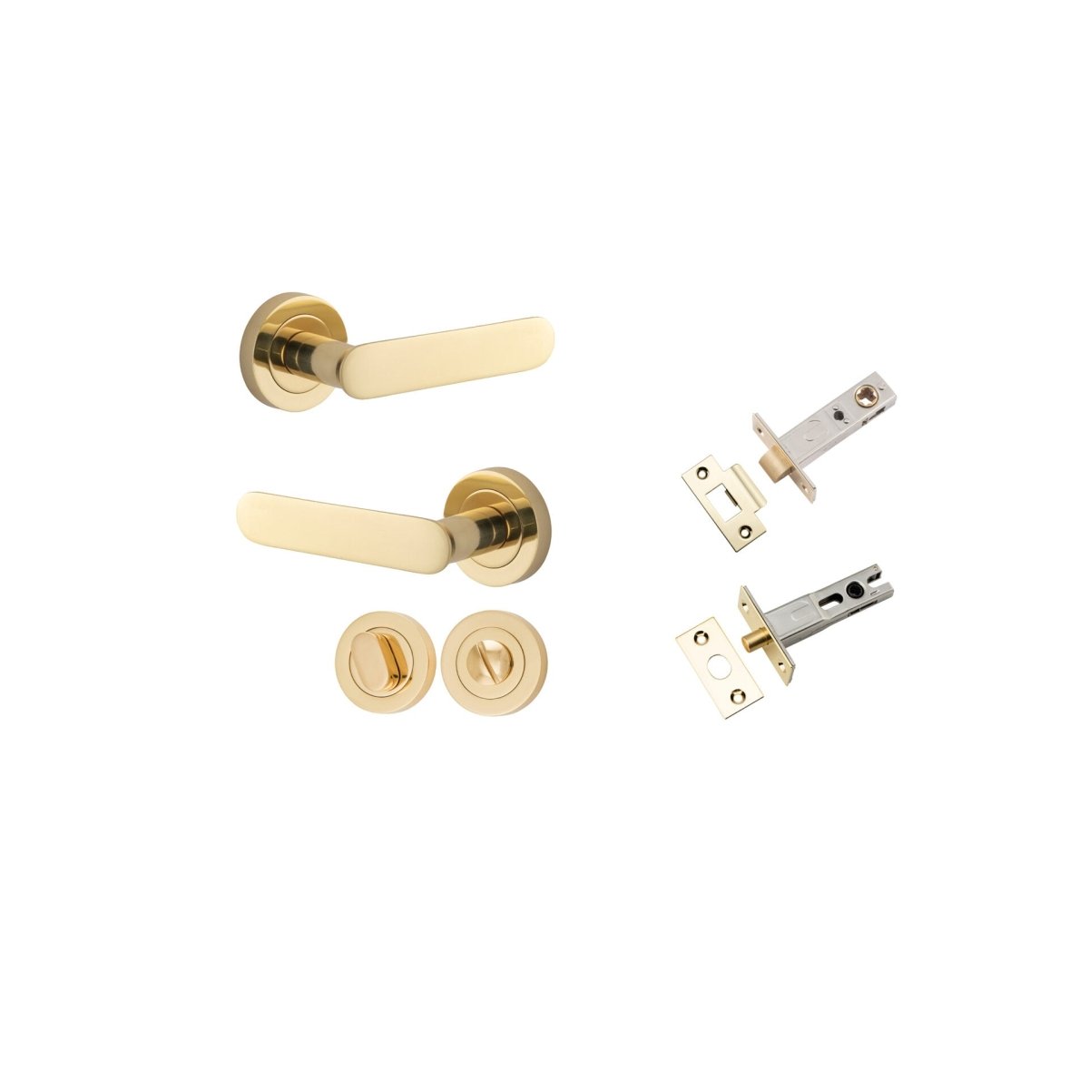 IVER Bronte Solid Brass Round Rose Door Handle – Multiple Finishes Available - Entry - Point - 0330KPRIV60 - Iver