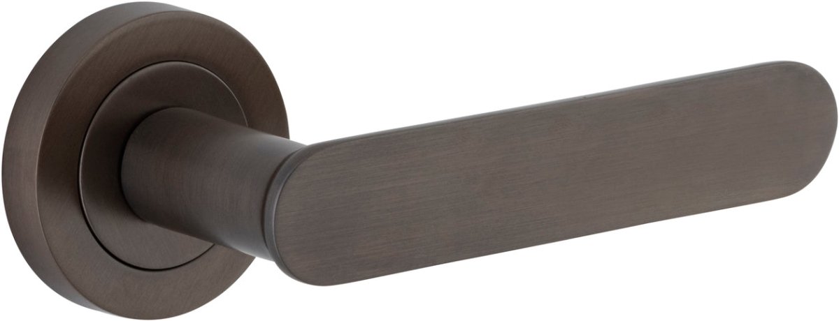 IVER Bronte Solid Brass Round Rose Door Handle – Multiple Finishes Available - Entry - Point - 0331 - Iver