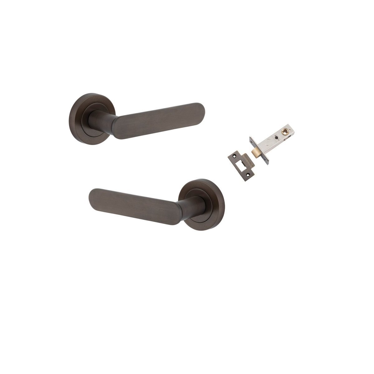 IVER Bronte Solid Brass Round Rose Door Handle – Multiple Finishes Available - Entry - Point - 0331KPASS60 - Iver