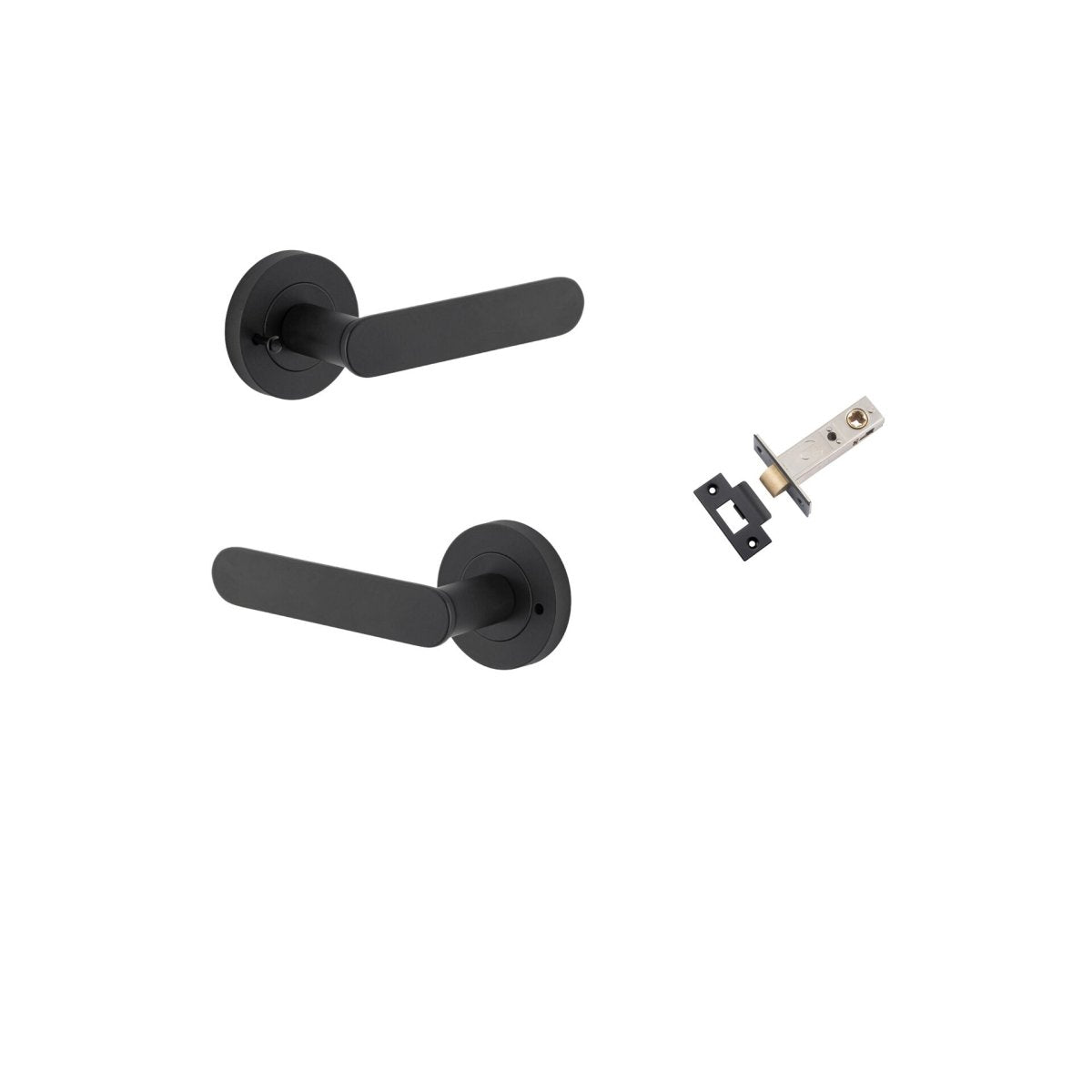 IVER Bronte Solid Brass Round Rose Door Handle – Multiple Finishes Available - Entry - Point - 0333KIBPRIV60 - Iver