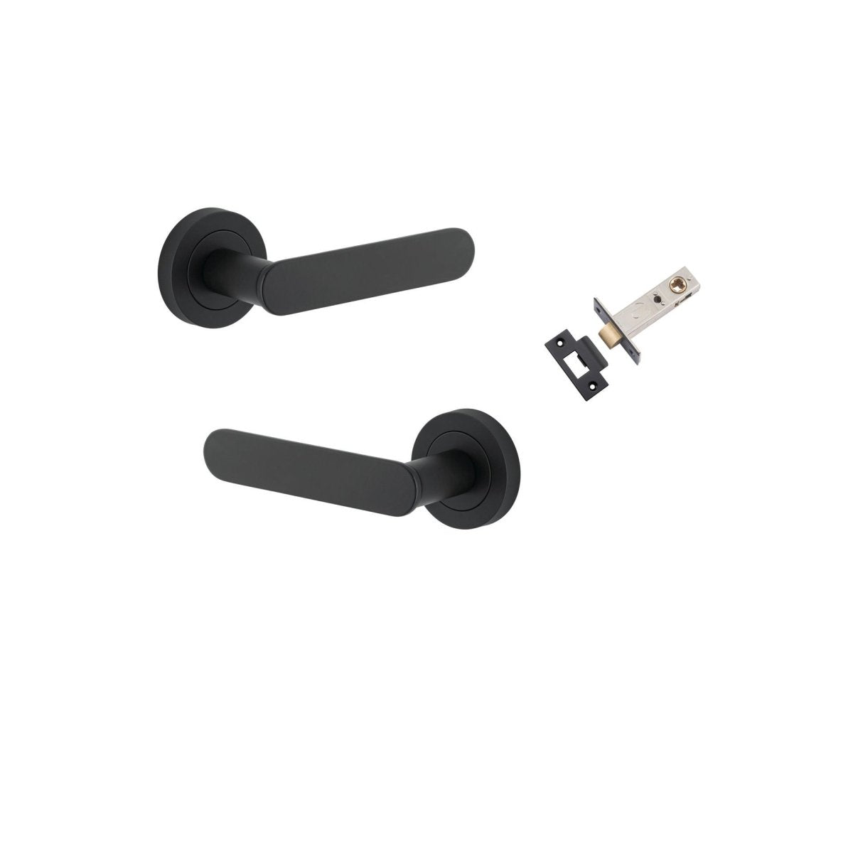 IVER Bronte Solid Brass Round Rose Door Handle – Multiple Finishes Available - Entry - Point - 0333KPASS60 - Iver