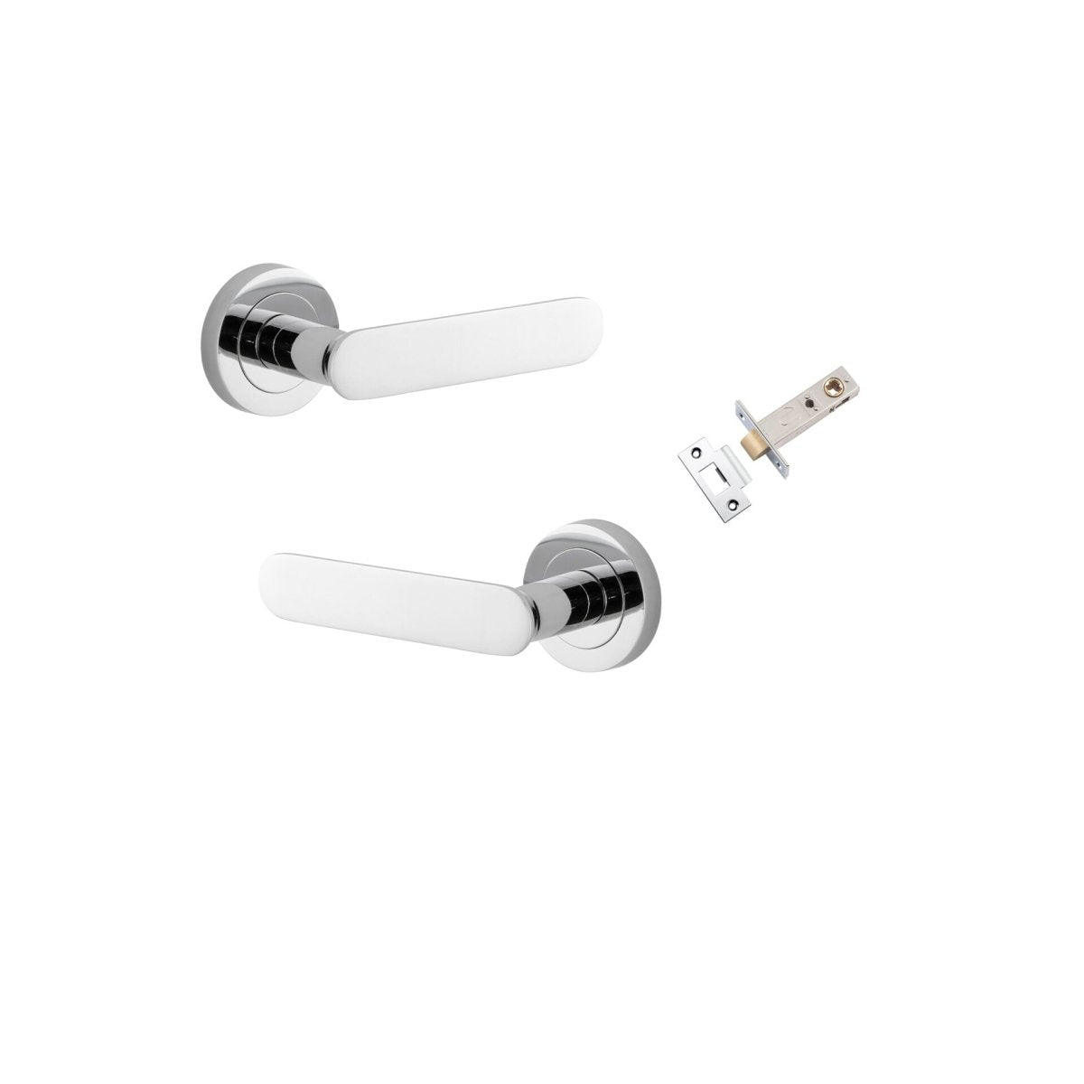 IVER Bronte Solid Brass Round Rose Door Handle – Multiple Finishes Available - Entry - Point - 0334KPASS60 - Iver