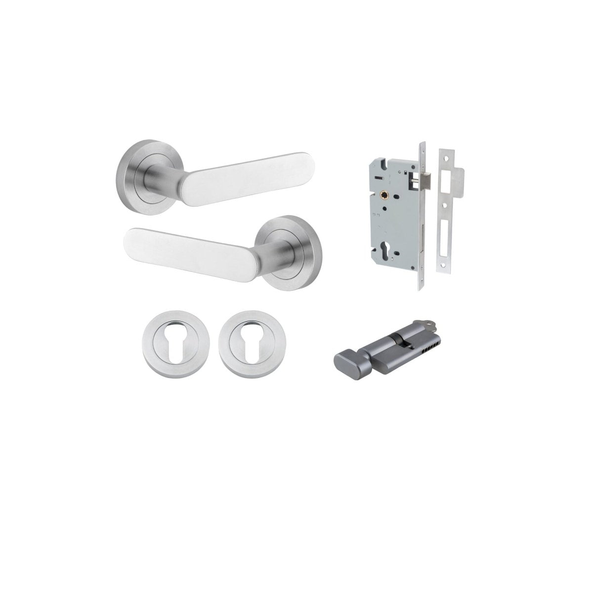 IVER Bronte Solid Brass Round Rose Door Handle – Multiple Finishes Available - Entry - Point - 0335KENTR60KT - Iver