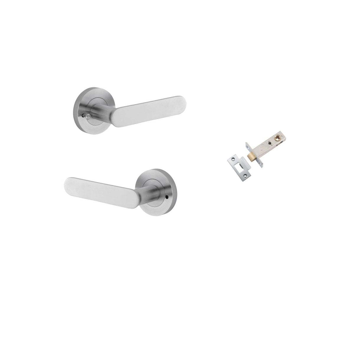 IVER Bronte Solid Brass Round Rose Door Handle – Multiple Finishes Available - Entry - Point - 0335KIBPRIV60 - Iver