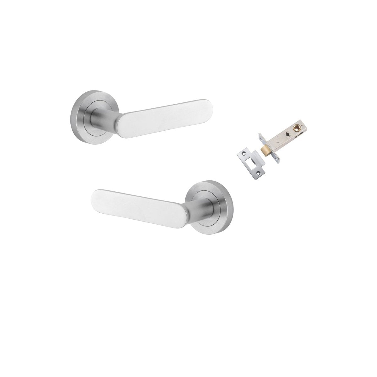 IVER Bronte Solid Brass Round Rose Door Handle – Multiple Finishes Available - Entry - Point - 0335KPASS60 - Iver